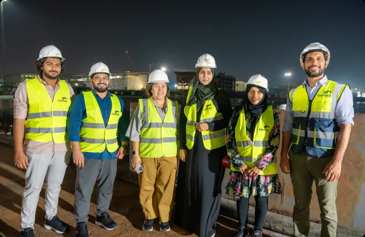 Compass project team on site